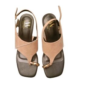 WORTHINGTON RUTH TAUPE 9.5M TAN SANDLE SHOE HEEL